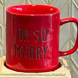 SLEIGH Bell Red “Oh So Merry”Christmas Mug